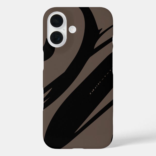 Create Your Own Stylish Modern Brown And Black Case-Mate iPhone Case (Back)