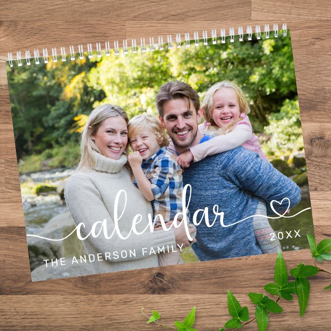 Create Your Own Stylish Script Family Photo 2026 Calendar (Creator Uploaded)