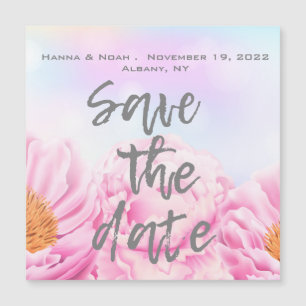 Create Your Own Stylish Script Personalized Flower Magnetic Invitation