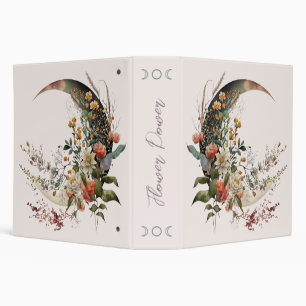 Create Your Own Summer Floral Crescent Moon Binder
