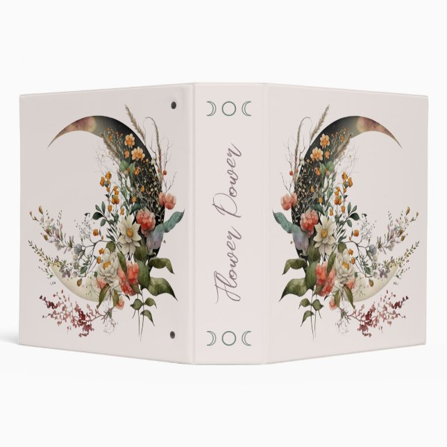Create Your Own Summer Floral Crescent Moon Binder (Background)