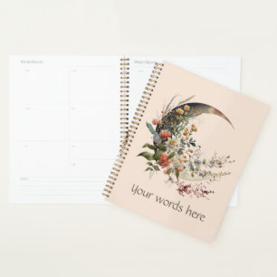 Create Your Own Summer Floral Crescent Moon Planner