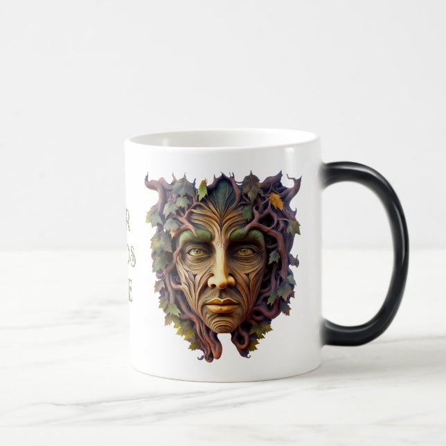 Create Your Own Summer Green Man Magic Mug (Right)