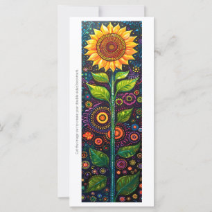 Create Your Own Sunflower Dot Art Bookmark Card