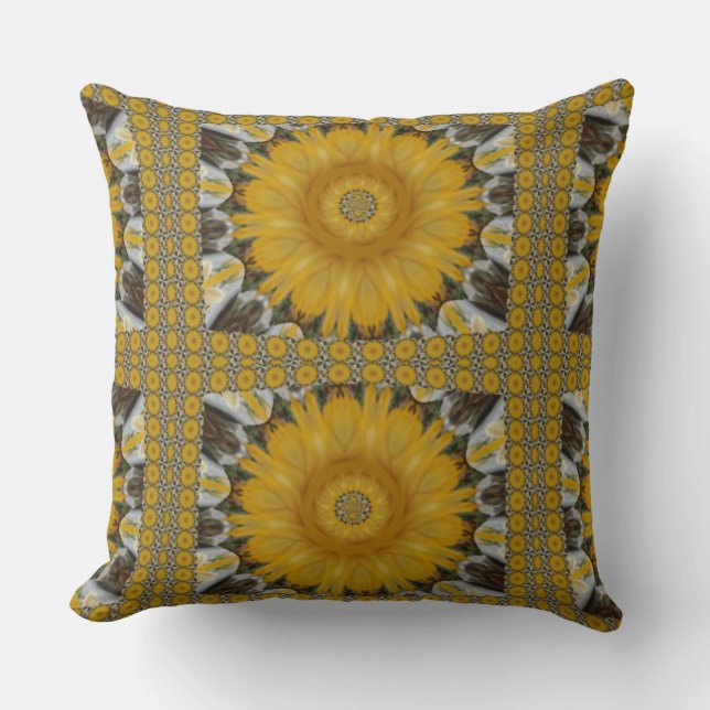 Create Your Own Sunflower Throw Pillow (Front)