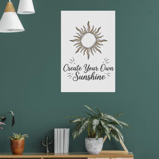 Create Your Own Sunshine Boho Sun Poster (Living Room 1)