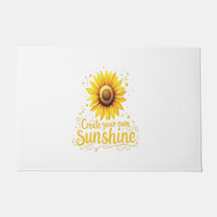Create Your Own Sunshine - Motivational Sunflower  Doormat