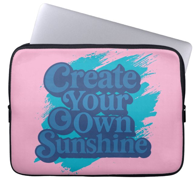 Create Your Own Sunshine Retro faboolous Laptop Sleeve (Front)