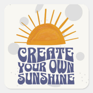 Create Your Own Sunshine Square Sticker
