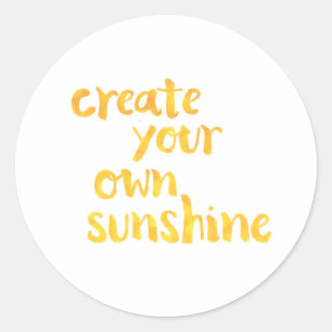 Create your own sunshine sticker