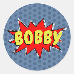 Create Your Own Superhero Name! POW! Classic Round Sticker