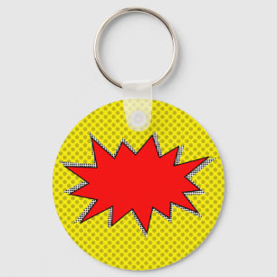 Create Your Own Superhero Onomatopoeias! Custom BG Keychain