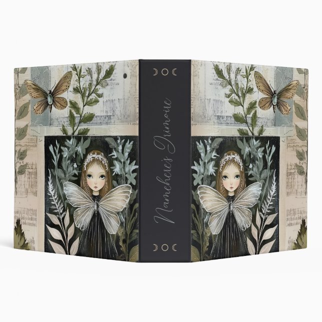 Create Your Own Surreal Butterfly Maiden Botanical Binder (Background)