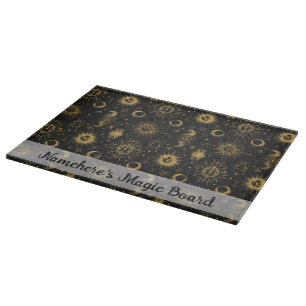 Create Your Own Surreal Celestial Moon & Stars Cutting Board