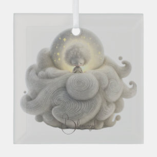 Create Your Own Sweet Mari Moon in Clouds Glass Ornament