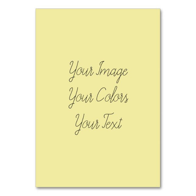 Create Your Own Table Number (Front)