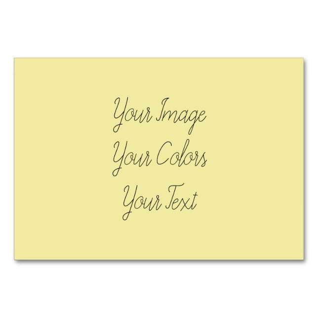 Create Your Own Table Number (Front)