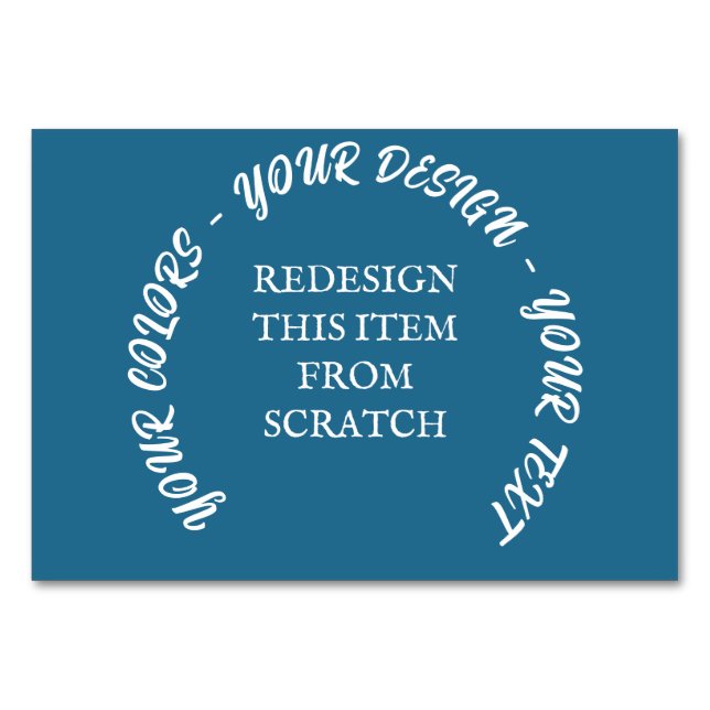 Create Your Own Table Number (Front)