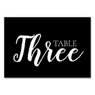 Create Your Own - Table Three Number