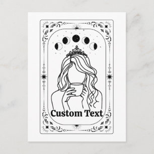 Create Your Own Tarot Celestial Bride Bachelorette Holiday Postcard