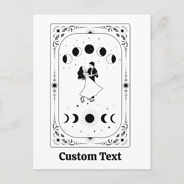 Create Your Own Tarot Celestial Moon Astrological Holiday Postcard (Front)