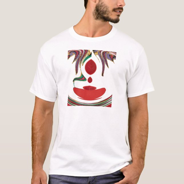 Create Your Own Tea Time Red Motif  Design T-Shirt (Front)