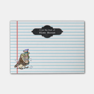Create Your Own Teachers Name Personalized Owl Post-it Notes