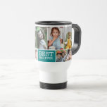 Create Your Own Teal Best Dad Ever 10 Photo  Travel Mug<br><div class="desc">Photo Collage Mug - A special gift for dad personalized with 10 favourite pictures of happy memories with kids.</div>