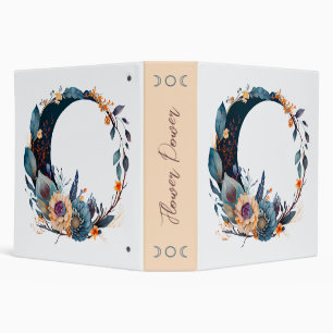 Create Your Own Teal & Gold Floral Moon Binder