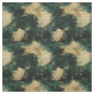 Create Your Own Teal Gold Mysterious Missive Black Fabric