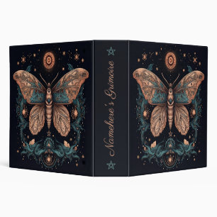 Create Your Own Teal Peach Celestial Moth Totem Binder