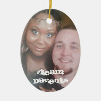 Create Your Own #TeamParents Oval Ornament