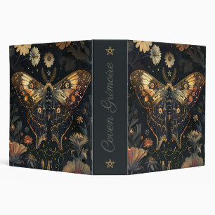 Create Your Own Terracotta Moth Midnight Floral Binder