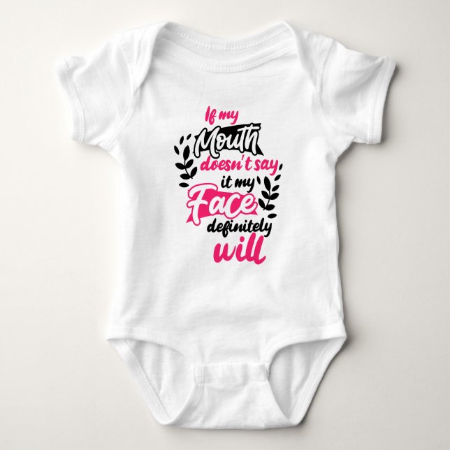 Create your own text and design :-) baby bodysuit (Front)