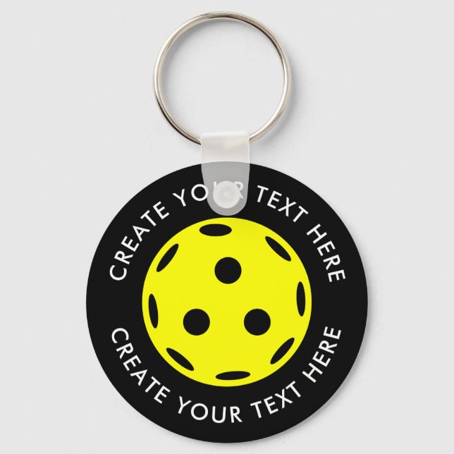 Create Your Own Text Pickleball Player Keychain (Front)