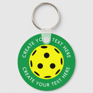 Create Your Own Text Pickleball Player Keychain