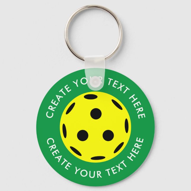 Create Your Own Text Pickleball Player Keychain (Front)