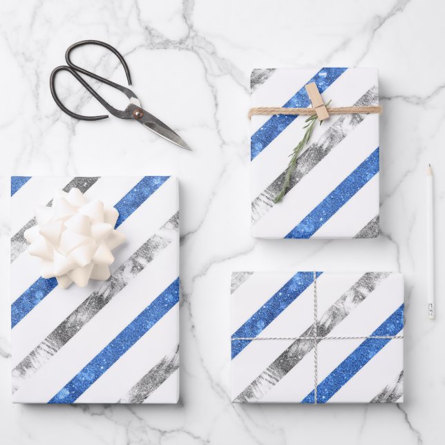 Create Your Own Texturized Stripes Wrapping Paper Sheet (Front)