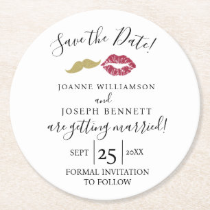 Create your own thank you coaster, save the date round paper coaster