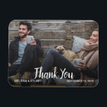 Create your own Thank you Wedding photo Magnet<br><div class="desc">Create your own photo Thank you Wedding magnet.
Send this very personal Thank You card to all your wedding guests.
Add your own photo and text,  your names and date.</div>