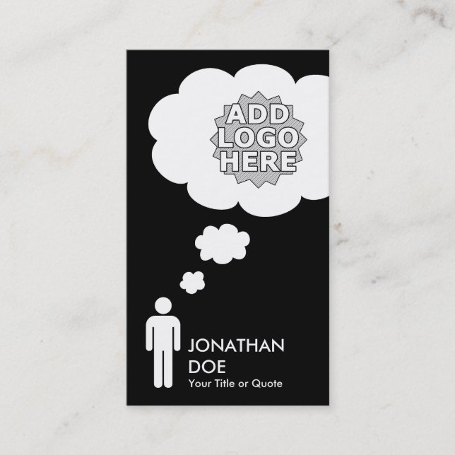 create your own thought bubble business card (Front)
