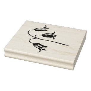 Create Your Own Three Bluebell Flowers Floral Rubber Stamp