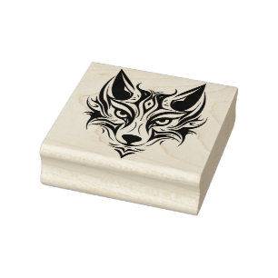 Create Your Own Totemic Fox Spirit Animal Rubber Stamp