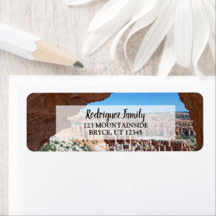 Create your own travel photo return address