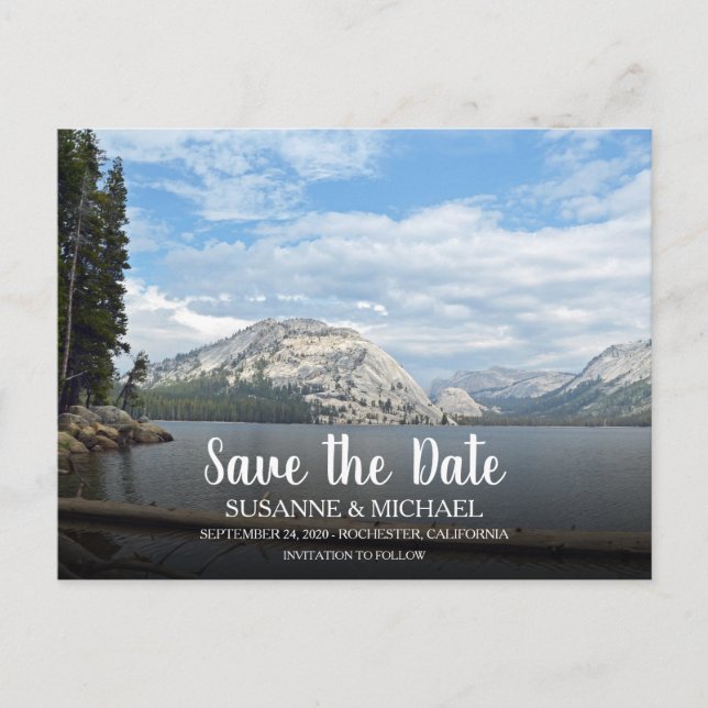 Create your own travel photo Save the Date Announcement Postcard (Front)