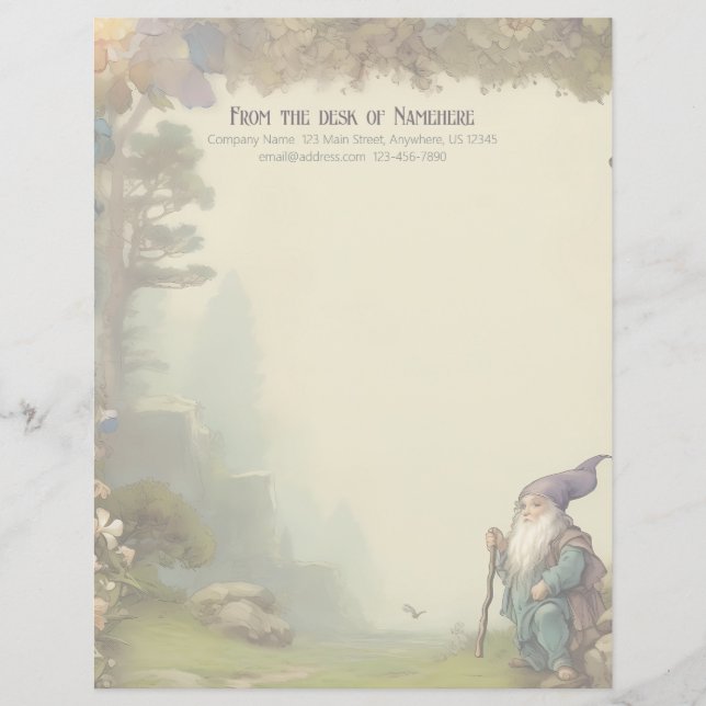 Create Your Own Travelling Dwarf Stationery (Front)