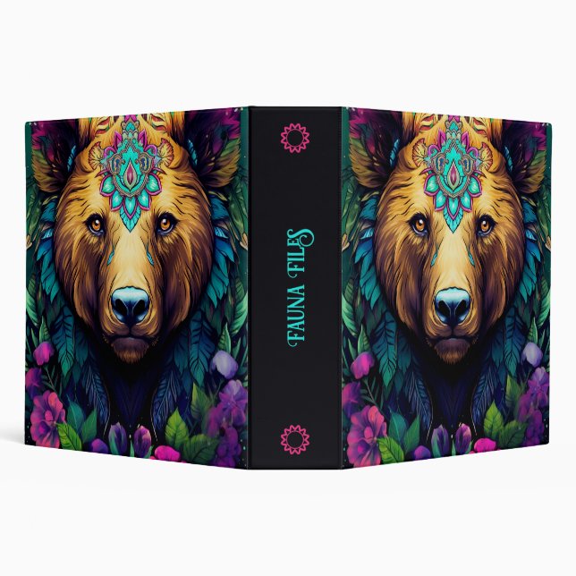 Create Your Own Tribal Grizzly Bear Binder (Background)
