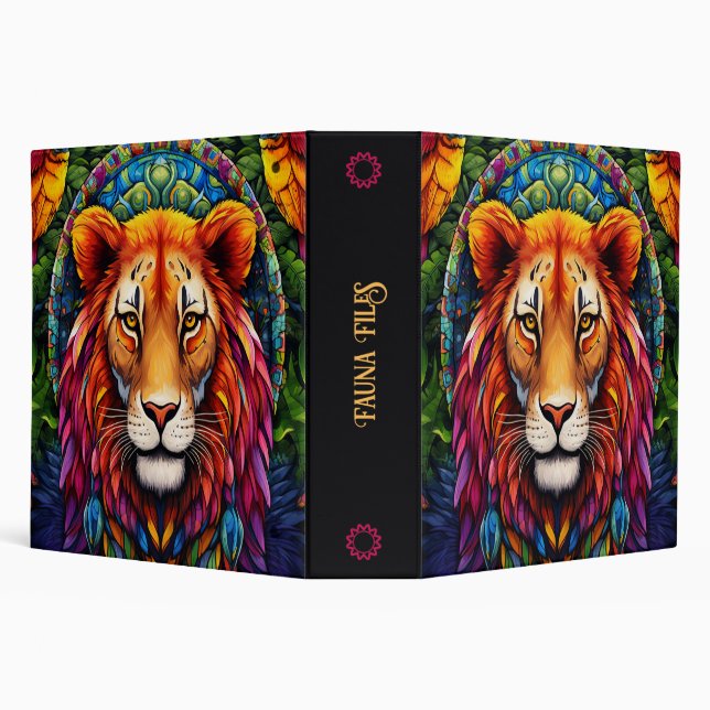 Create Your Own Tribal Liger Totem Animal Binder (Background)