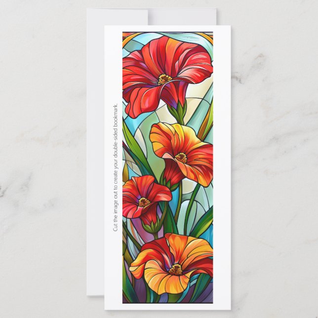 Create Your Own Tropical Hibiscus Bookmark Card (Front)