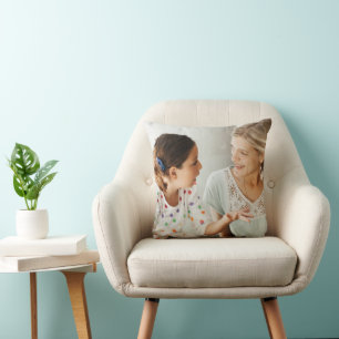 Create Your Own Two Photo Custom DIY Double Sided Throw Pillow